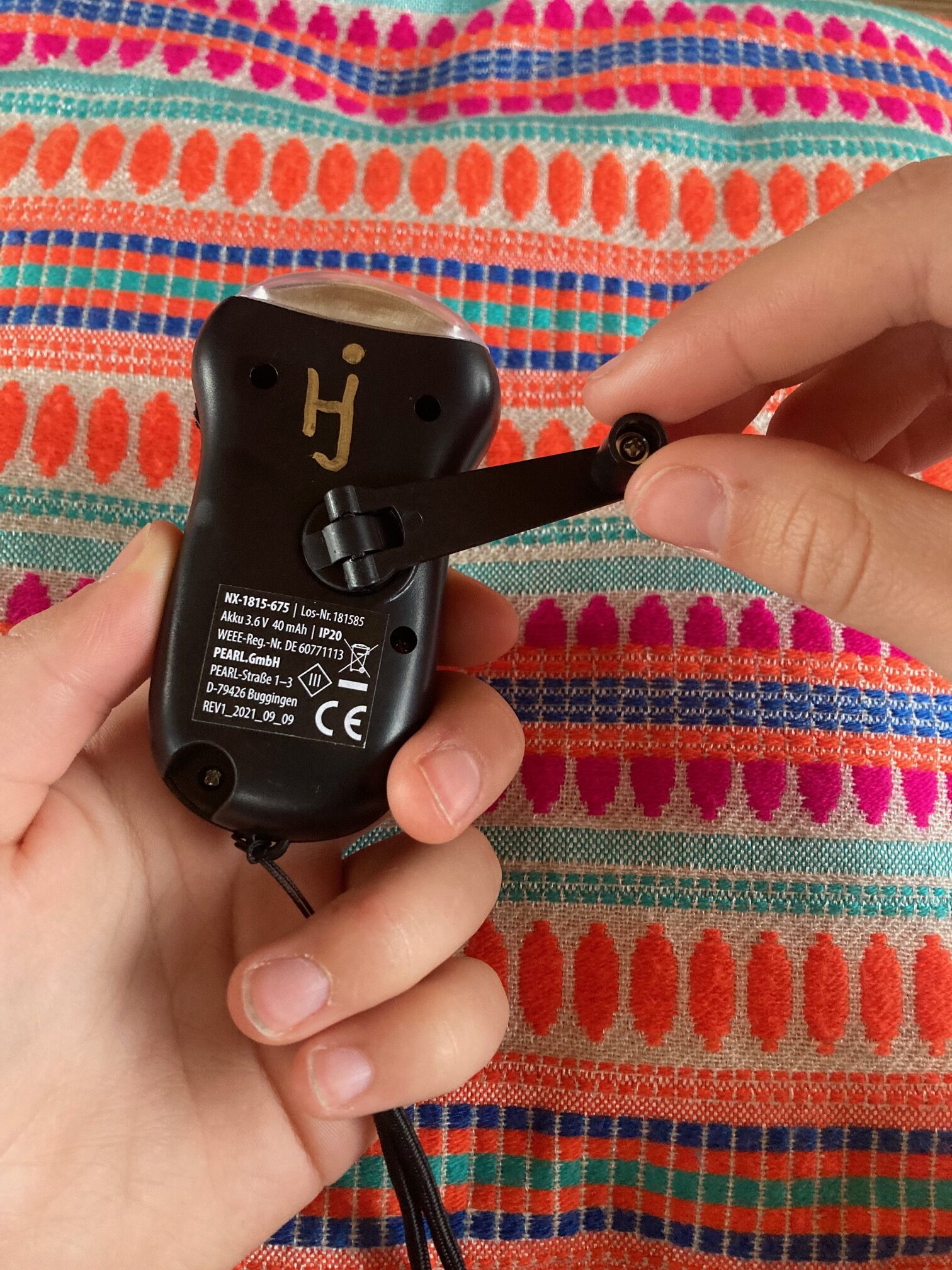 Taschenlampe mit Handkurbel